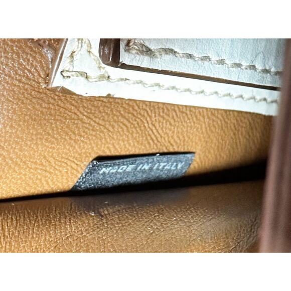 Prada Vitello Tri-Color Sound Top Handle Satchel 2Way Bag White Naturale - Picture 8 of 9